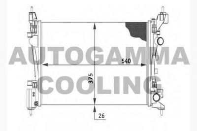 Радиатор, охлаждение двигателя AUTOGAMMA купить
