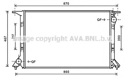 Радиатор, охлаждение двигателя AVA QUALITY COOLING купить