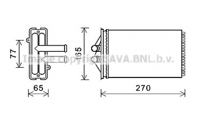 Теплообменник, отопление салона AVA QUALITY COOLING