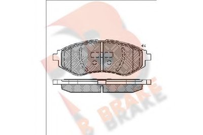 Комплект тормозных колодок, дисковый тормоз R BRAKE