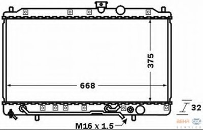 Радиатор, охлаждение двигателя BEHR HELLA SERVICE HELLA купить
