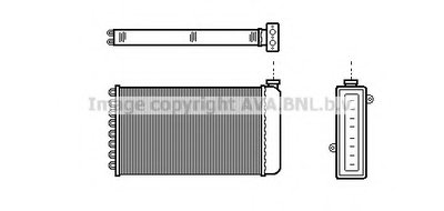 Теплообменник, отопление салона AVA QUALITY COOLING