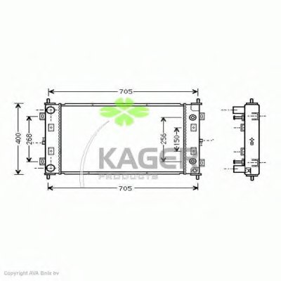 Радиатор, охлаждение двигателя KAGER купить