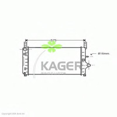 Радиатор, охлаждение двигателя KAGER купить