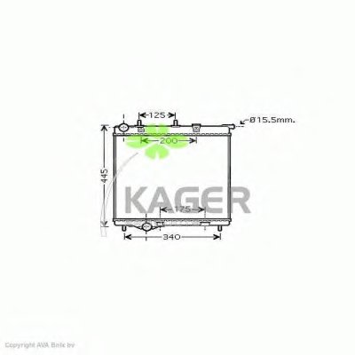 Радиатор, охлаждение двигателя KAGER купить