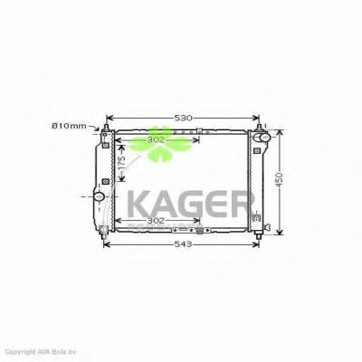 Радиатор, охлаждение двигателя KAGER купить