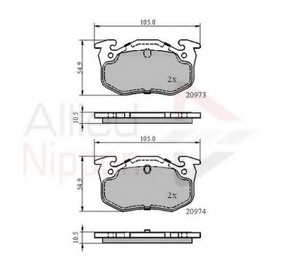 Комплект тормозных колодок, дисковый тормоз ANL Braking COMLINE купить