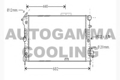 Радиатор, охлаждение двигателя AUTOGAMMA купить