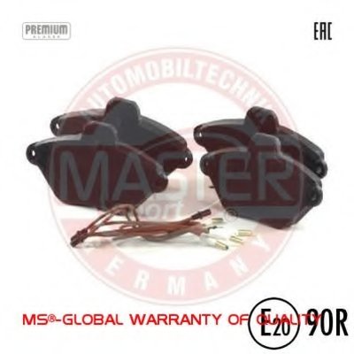 Комплект тормозных колодок, дисковый тормоз Anti-Noise MASTER-SPORT