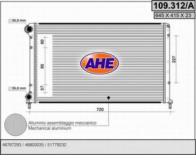 Радиатор, охлаждение двигателя AHE купить