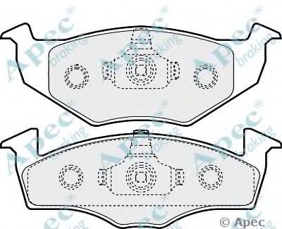 Комплект тормозных колодок, дисковый тормоз Brake Fit APEC braking