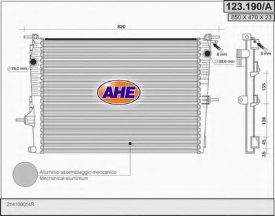 Радиатор, охлаждение двигателя AHE купить