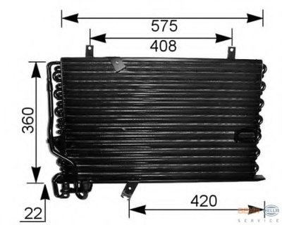 Конденсатор, кондиционер BEHR HELLA SERVICE HELLA купить
