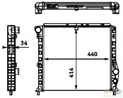 Радиатор, охлаждение двигателя BEHR HELLA SERVICE HELLA купить