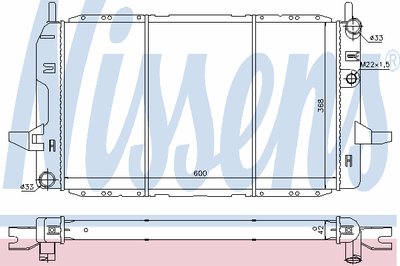 Радиатор, охлаждение двигателя NISSENS купить