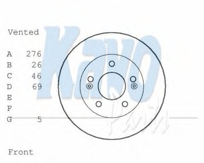 Тормозной диск KAVO PARTS купить