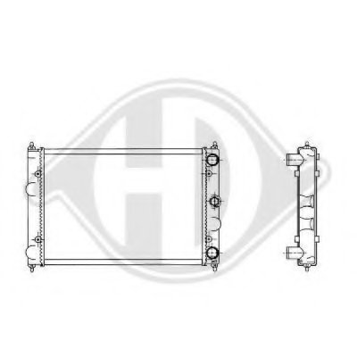 Радиатор, охлаждение двигателя DIEDERICHS купить