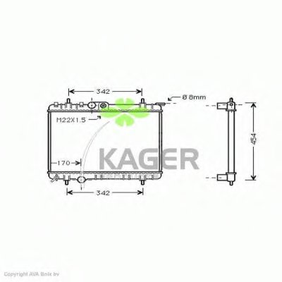 Радиатор, охлаждение двигателя KAGER купить