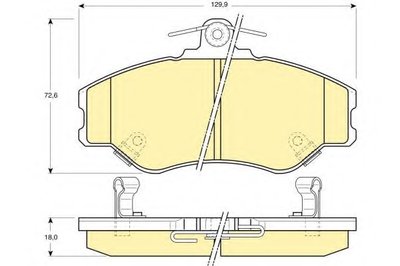 Комплект тормозных колодок, дисковый тормоз GIRLING