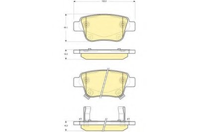 Комплект тормозных колодок, дисковый тормоз GIRLING