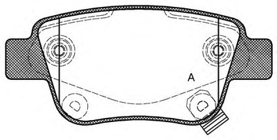 Комплект тормозных колодок, дисковый тормоз ADVANCE OPEN PARTS