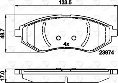 Комплект тормозных колодок, дисковый тормоз ANL Braking COMLINE