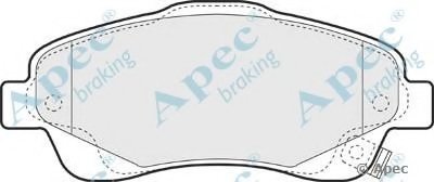 Комплект тормозных колодок, дисковый тормоз APEC braking