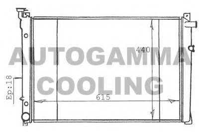 Радиатор, охлаждение двигателя AUTOGAMMA купить