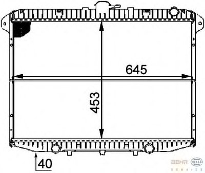 Радиатор, охлаждение двигателя BEHR HELLA SERVICE купить