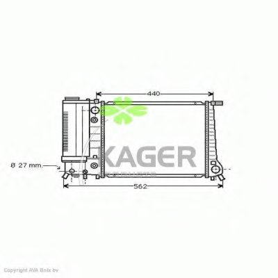 Радиатор, охлаждение двигателя KAGER купить