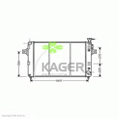 Радиатор, охлаждение двигателя KAGER купить