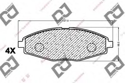 Комплект тормозных колодок, дисковый тормоз DJ PARTS купить