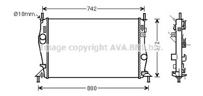 Радиатор, охлаждение двигателя AVA QUALITY COOLING купить