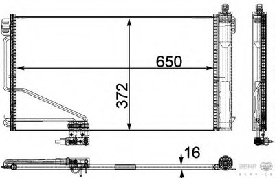 Конденсатор, кондиционер BEHR HELLA SERVICE HELLA купить