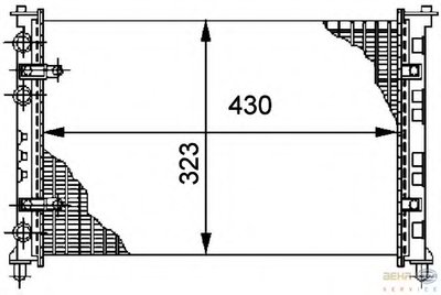 Радиатор, охлаждение двигателя BEHR HELLA SERVICE HELLA купить