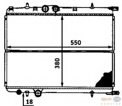 Радиатор, охлаждение двигателя BEHR HELLA SERVICE HELLA купить