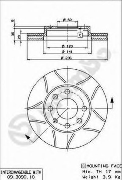 Тормозной диск BREMBO MAX LINE BREMBO купить