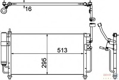 Конденсатор, кондиционер BEHR HELLA SERVICE купить