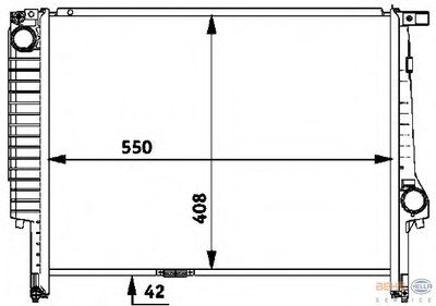 Радиатор, охлаждение двигателя BEHR HELLA SERVICE купить