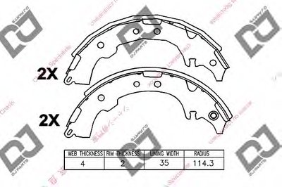 Комплект тормозных колодок DJ PARTS купить