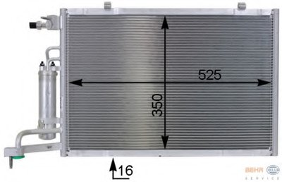 Конденсатор, кондиционер BEHR HELLA SERVICE купить