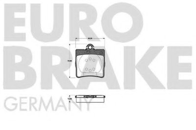 Комплект тормозных колодок, дисковый тормоз EUROBRAKE