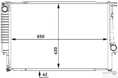 Радиатор, охлаждение двигателя BEHR HELLA SERVICE HELLA купить