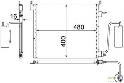 Конденсатор, кондиционер BEHR HELLA SERVICE купить