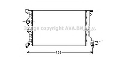 Радиатор, охлаждение двигателя AVA QUALITY COOLING купить