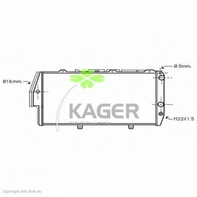 Радиатор, охлаждение двигателя KAGER купить