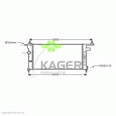 Радиатор, охлаждение двигателя KAGER купить