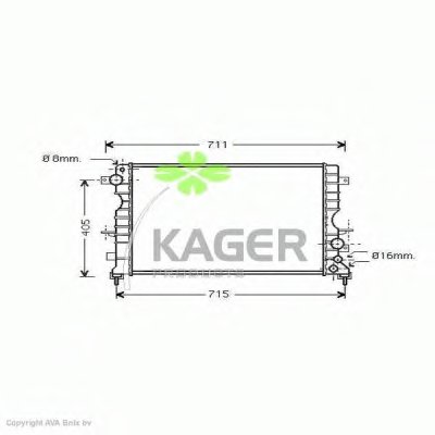 Радиатор, охлаждение двигателя KAGER купить