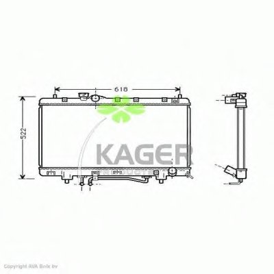 Радиатор, охлаждение двигателя KAGER купить