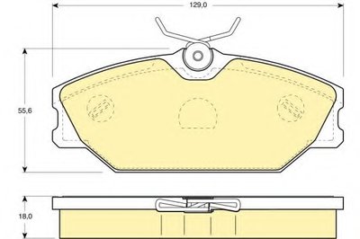 Комплект тормозных колодок, дисковый тормоз GIRLING